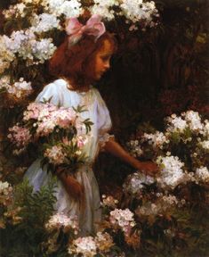 Jane Huntington McKelvey by Charles Courtney Curran, 1905 Beauty In Art, Handmade Oil, Pics Art, Painting Illustration, Artist Painting, Stretched Canvas Prints, High Quality Art Prints