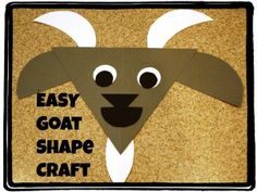 an easy goat shape craft for kids to make