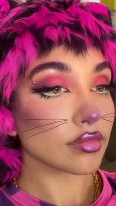 Cat Costume Makeup, Halloween Lip Makeup, Cheshire Cat Makeup, Alice In Wonderland Makeup, Wonderland Makeup, Cat Halloween Makeup