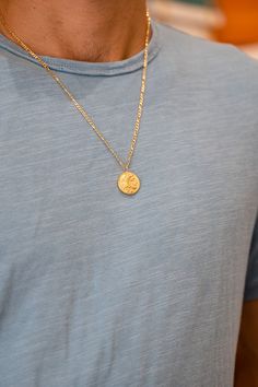 Byzantine Medallion Coin Necklace In Yellow Gold, Byzantine Style Yellow Gold Medallion Coin Necklace, Ancient Gold Coin Necklace, Byzantine Yellow Gold Medallion Coin Necklace, Yellow Gold Byzantine Medallion Coin Necklace, Hellenic Aesthetic, Hombre Aesthetic, Jordan Barrett, Ancient Greek Jewelry