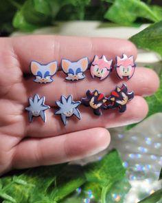 4 pairs of studs are with stainless steel post. Sonic Earrings, Earrings Patterns, Silver The Hedgehog, Crochet Earrings Pattern, Sonic Funny, Sonic Franchise, Hedgehog Art, Sonic And Shadow, Sonic Fan Art