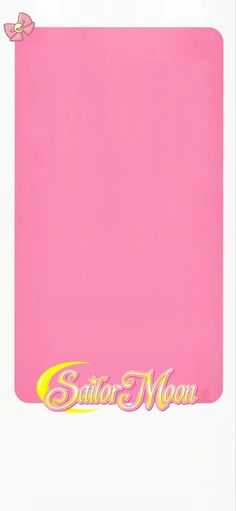 a pink card with the words sailor moon on it