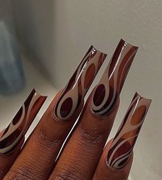 Nail Design Glitter, Brown Acrylic Nails, Edgy Nails, Hair Stylists, Web Developer, Brown Nails, Square Acrylic Nails, Fire Nails