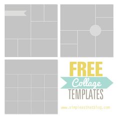 the free collage templates for photoshopped with text and arrows on it