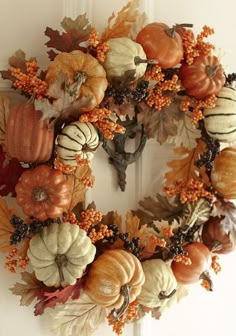 an image of a wreath with pumpkins on it