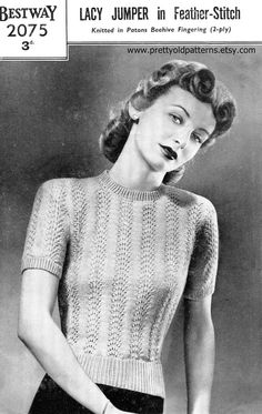 a woman in a knitted sweater is posing for a magazine cover with her hands on her hips