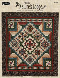 the cover of tonga nature's lodge quilt pattern book, featuring an image of a