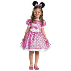 With a fun new take on a costuming classic, you are going to love dressing your little one in this Classic Minnie Mouse Pink Costume for Toddlers! Including pink Minnie Mouse dress with adorable character Cameo and headband, they have a complete costume that will make them stand out over all the other Minnie Mouse's you will see on the trick-or-treat route! Made of high-quality materials for a costume they will love to wear again and again! Don't wait any longer! Order yours online today! Size: Minnie Mouse Kostüm, Pink Minnie Mouse Costume, Pink Minnie Mouse Dress, Daisy Costume, Minnie Mouse Clubhouse, Mouse Diy, Classic Minnie Mouse, Minnie Dress, Costume Toddler