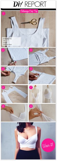 the instructions for making a bra top