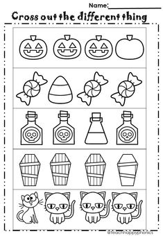 halloween worksheet for kids to practice counting and matching numbers with their own pictures