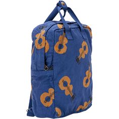 Color: Blue Blue cotton backpack, with handles, top zip closure, side pockets, adjustable shoulder straps. It is decorated with violins all over. 29 x 23 x 10 cm. 100% Cotton Blue Cotton Bag For Back To School, Blue Cotton Standard Backpack, Cotton Backpack, Barbour Steve Mcqueen, Kenzo Kids, Blue Backpack, Boys Accessories, Steve Mcqueen, Stella Mccartney Kids