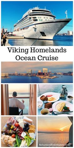 a cruise ship with the words viking home lands ocean cruise