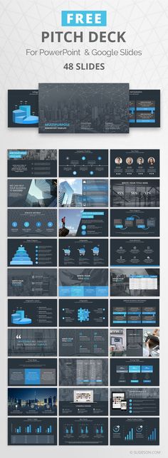 Pitch Deck PowerPoint Template Presentation Example, Professional Powerpoint Templates, Professional Powerpoint, Powerpoint Template Free, Business Powerpoint Templates