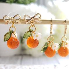 Earrings Food, Food Earrings, Fruit Earrings, Orange Earrings, Funky Jewelry, Jewelry Inspo, Dream Jewelry, Nashville Tn, الرسومات اللطيفة