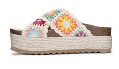 Radiate good vibes ☀️ with the Plays Sandal! These sandals are serving up some serious crochet vibes 🧶 and a chunky flatform sole. They'll take your warm-weather fashion game to new heights. SIZE NOTE: Fits a half size large. We recommend ordering a half size down By Dirty Laundry Manmade Materials Throughout 2.5" Platform Sole and Heel Bathing Suit Body, Crochet Sandals, Yellow Springs, Footbed Sandals, Dirty Laundry, Platform Slides, Denim Accessories, Crochet Details, Mule Sandals