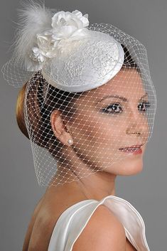 This hat is made with very elegant hand made flower and feathers. This lace hat has been made by hand. Clove shape and very light to wear. It is covered in white-bone colored lace with beautiful feathered clove flower. Definite unique style for your special day.!! If you need that special little headpiece for your vintage event, the races or a wedding then this one could be for you! One of the precious must have accessory for that gergous weddinglook  Perfect for wedding , race and ceremonies. Please visit my shop for more various birdcage veils ,fascinator hats and headbands etc... https://www.etsy.com/shop/bridefairytale?ref=seller-platform-mcnav Bridal Cap, Veiled Hats, Wedding Hair Wreath, Hat Wedding, Bridal Hat, Hair Wreaths, Tea Party Hats, Peacock Wedding, Trendy Hat