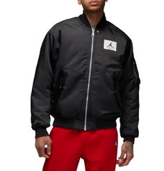 Air Jordan Essentials Statement Varsity Jacket 'Black' DQ7345-010 (Men's/Baseball) Black Sport Coat For Fall, Black Sports Outerwear With Ribbed Cuffs, Black Sporty Sport Coat With Pockets, Black Sporty Sport Coat, Jordan Jackets, Leather Varsity Jackets, Jordan Essentials, White Jordans, Mesh Jacket