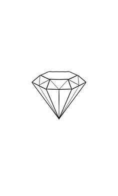 a line drawing of a diamond on a white background