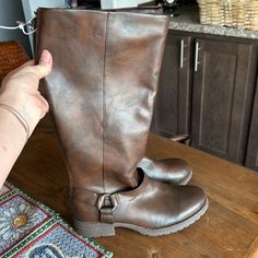 Brand New Without Tags. Size 8 Brown Leather Knee High Boots From B.O.C Brown Leather Knee High Boots, Leather Knee High Boots, Brown Leather Boots, Moto Boots, High Boots, Knee High Boots, Leather Boots, Knee High, Brown Leather