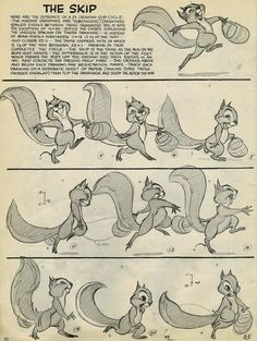 the fox and the hound character sheet from disney's animated movie, the skip