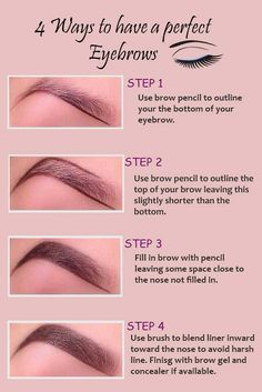 Easy Eyebrow Tutorial Step By Step, How To Make Perfect Eyebrows, How To Have Perfect Eyebrows, How To Do Perfect Eyebrows, How To Get Perfect Eyebrows, Eyebrow Guide, Membentuk Alis, Bentuk Alis, Perfect Eyebrow