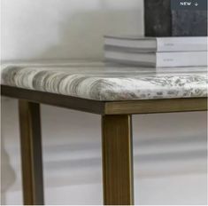 a close up of a table with books on it