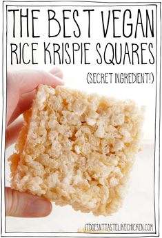 the best vegan rice krispie squares recipe