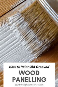 how to paint old grooved wood paneling