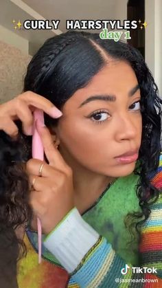 Natural Curl Hairstyle, Curl Hairstyle, Curly Hair Care Routine, Mixed Curly Hair, Curly Hair Videos, Trendy Hairstyle