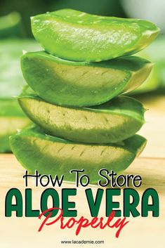 how to store aloe vera properly