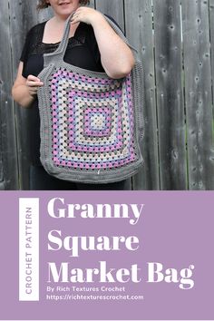 Granny square crochet market bag Crochet Square Purse Pattern, Acrylic Yarn Crochet Bag, Crochet 13 Granny Square Bag, Giant Granny Square Bag, Granny Square Bag Crochet Pattern Free, Granny Square Market Bag Free Pattern, Granny Square Purse Pattern Free, Large Granny Square Bag, Granny Square Bag Pattern Free