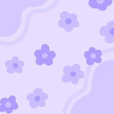 purple flowers on a white background with wavy lines in the bottom right corner and center