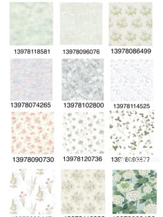 the different types of wallpapers are shown in various colors and sizes, including white