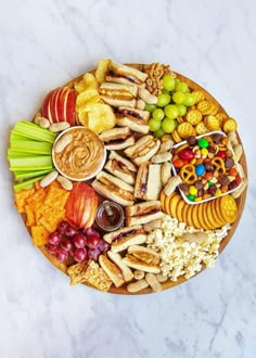 a platter filled with different types of snacks