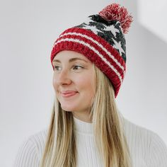 Get ready to show off your American spirit with our cozy and stylish American Flag USA Beanie! Perfect for the polls and all your winter activities. Available in 2 styles! Material: Styles available: Red stripes, blue stars Red Beanie For Fall, One Size Fits Most, Material Styles, Red Beanie Hat, One Size Fits Most, Patriotic Hats For Outdoor, One Size Fits Most, Red Outdoor Beanie Cap, Multicolor One-size Beanie For Outdoor, Blue Stars, American Spirit, Blue Star