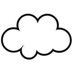 a black and white drawing of a cloud