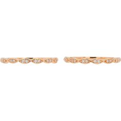 The 14K Rose Gold 0.16 Carat Diamond 2-Band Set is a masterpiece of understated elegance and modern sophistication, designed to adorn the hands of those who appreciate the finer things in life. Crafted from luminous 14K rose gold, this exquisite set embodies a warm and inviting hue that complements a wide range of skin tones, making it a versatile addition to any jewelry collection. Each band is gracefully adorned with a delicate array of diamonds, totaling 0.16 carats, which catch the light wit Elegant Rose Gold Rings With Decorative Band, Elegant Adjustable Bands With Decorative Band, Elegant Stackable Bands, Elegant Rose Gold Jewelry With Decorative Band, Anniversary Rose Gold Enamel Ring Fine Jewelry, Rose Gold Open Ring Stackable Fine Jewelry, Formal Fine Jewelry Rose Gold Bands, Fine Jewelry Rose Gold Bands For Formal Occasions, Elegant 14k Rose Gold Bands