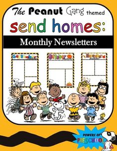 the peanuts gang send home's, month by month newspaper for kids and grown - ups