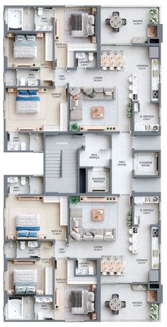 One Storey House Floor Plan, Modern House Floor Plans Luxury, Modern Apartment Layout, 3 Bedroom Apartment Floor Plan, Apartment Building Floor Plans, Condo Layout, Hotel Layout, Luxury House Floor Plans, Home Layout