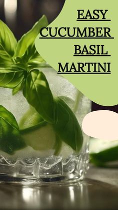 Easy Cucumber Basil Martini Cucumber Basil Martini, Cucumber Drink Alcohol, Basil Drinks Cocktails, Basil Cocktail Recipes, Summer Martini Recipes, Cucumber Martini Recipe, Basil Cocktails, Camp Cocktails