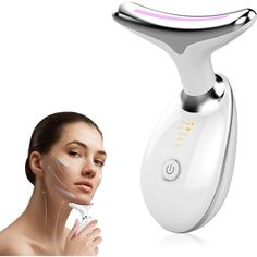 3 colour modes blue light (470 nm) - the face lifting device neck massage devices can promote the synthesis of protein and collagen, activate the skin, tighten sagging skin, skin glow device which is good for oily skin and sensitive skin. Green light (520 nm) - light therapy face can improve the oxygen metabolism function of the cell, promote microcirculation of the skin surface and dredge lymphatic and edema. Red light (620 nm) - red light lamp face red light therapy face can increase the viabi Red Light Therapy Face, Face Sculpting, Skin Tightening Face, Face Massager, Face Lifting, روتين العناية بالبشرة, Red Light Therapy, Skin Glow, Neck Massage