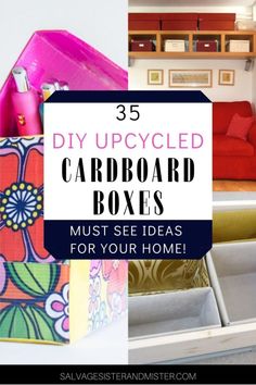 the top five diy upcycled cardboard boxes must see ideas for your home