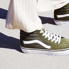 Olive Green Vans, Vans Hi, I Wish I Was, Vans Style, Free People Clothing