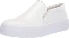 White Platform Slip-on Sneakers With Round Toe, White Sole Platform Slip-on Sneakers, White Sole Synthetic Slip-on Sneakers Athleisure, White Slip-on Platform Sneakers With Rubber Sole, White Rubber Sole Slip-on Platform Sneakers