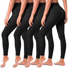 PRICES MAY VARY. poleyster 🆕【4 PACK WORTH THE COST】- You can get 4 pairs of womens' leggings all in one. Each legging with high quality only needs $6.75. Rich color collocation leggings for women in Black /Grey/ Red/ Navy Blue/ Light Blue/ Nudie Pink/Camo Print/ Hemp skin Tone, which fully compliance with women's youth and vitality. We know this workout legging will become a must athletic gear of yours. 🆕【HIGH-WAISTED & TUMMY CONTROL 】: 5.3 inches high-rise wide waistband with excellent covera Soft Tummy, Running Tights Women, High Waisted Leggings Workout, Thermo Leggings, Dance Leggings, Yoga Pants With Pockets, Black Capri Leggings, Black Yoga Pants, Dance Pants