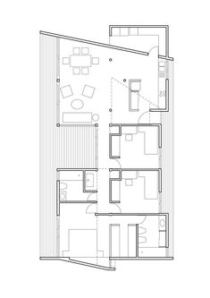 the floor plan for a two bedroom apartment with an attached kitchen and living room area