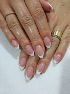 French Almond, Almond Nails French, Almond Shape Nails, Almond Nails Designs, Almond Acrylic Nails