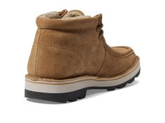 Experience the greatest comfort and style wearing Clarks® Corston Wally Waterproof Boots..Waterproof leather upper..Leather and textile lining and insole..Slightly raised moc toe..Lace-up closure..Block heel..Brand logo on heel counter..Synthetic outsole..Imported..Product measurements were taken using size 9.5, width D - Medium. Please note that measurements may vary by size..Measurements: Heel Height: 1 1/2 in Weight: 1 lb 8 oz Shaft: 4 in Moc Toe Work Boots With Cushioned Footbed For Outdoor, Outdoor Suede Work Boots With Moc Toe, Suede Moc Toe Hiking Boots, Waterproof Moc Toe Boots With Cushioned Footbed For Walking, Waterproof Walking Boots With Moc Toe And Cushioned Footbed, Casual Hiking Boots With Cushioned Footbed And Moc Toe, Suede Moc Toe Hiking Boots For Outdoor, Casual Suede Waterproof Boots With Moc Toe, Suede Waterproof Moc Toe Boots For Walking