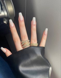 Nails 
Gel X 
Acrylic 
White 
Hailey Bieber 
Aesthetic 
Long Nails 
Short Nails 
Rings 
Jewelry 
Leather Coffin Off White Nails, Plain Nails With One Design, Off White Acrylic Nails Coffin, White Ballerina Nails Medium, Pretty Soft Nails, Coffin Glazed Donut Nails, Simple Acrylic Nails Ballerina, Cute Wedding Nail Ideas, Plain Nail Designs Simple