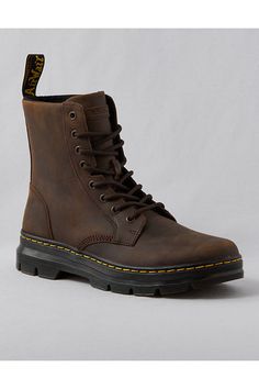 Made from Dr. Martens's Wyoming leather for a lived-in look & feel/Rubber outsole/Classic Dr. Martens yellow stitching/Hiker-inspired laces/Not eligible for promotions | Only ships within USA Mens Outfitters, Casual Boots, Wyoming, American Eagle Outfitters, Women's Jeans, American Eagle, Men's Shoes, Shoe Boots, Stitching